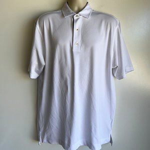 FJ FootJoy White Polo Shirt| Paisley Packet|‎ Men's Size Large